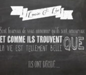 Un faire part &laquo;&nbsp;chalkboard&nbsp;&raquo;