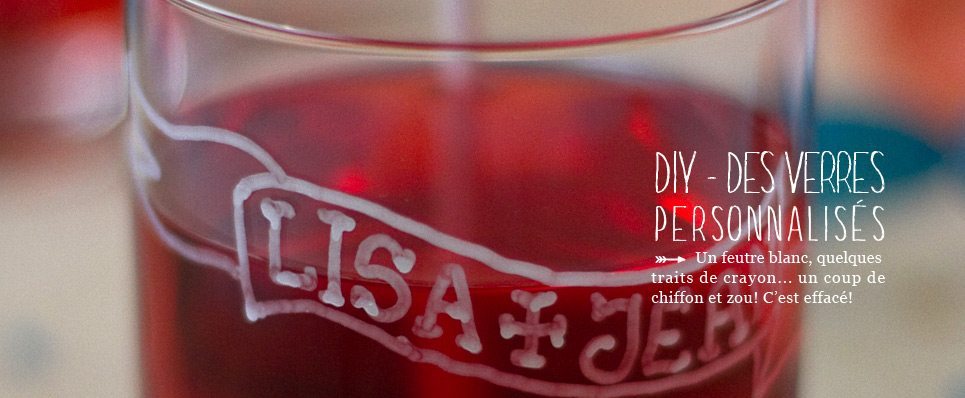 DIY – Des verres personnalisés