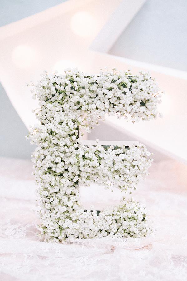 Lettres Florales AMOUR Pour Mariage – Décoration Table Rose Et Ivoire, Fleurs Fard à Joues
