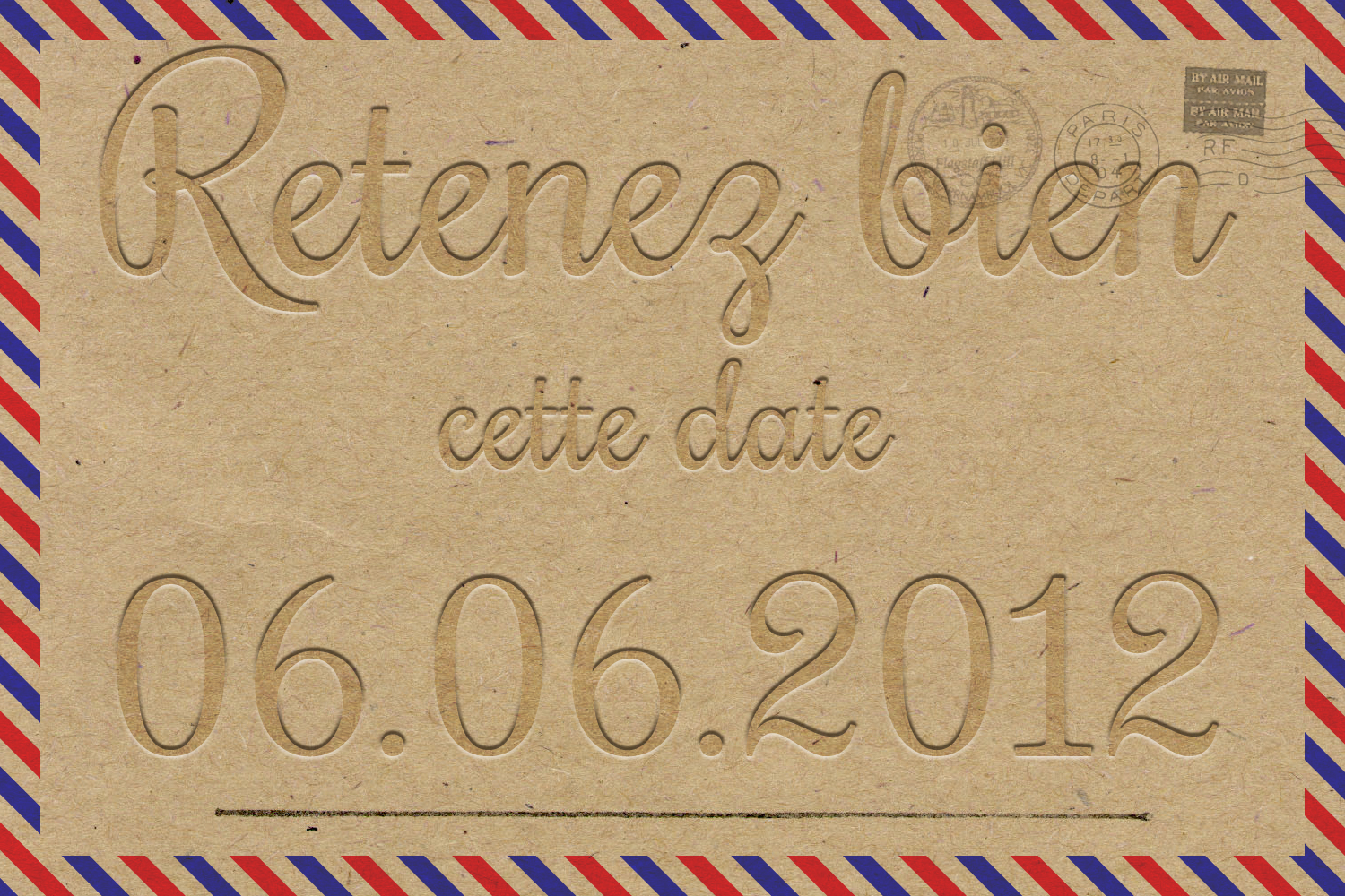 A “letterpress” impression