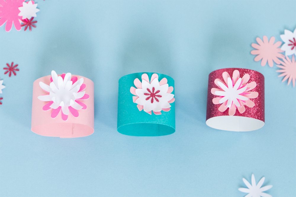 Napkin Rings with flowers