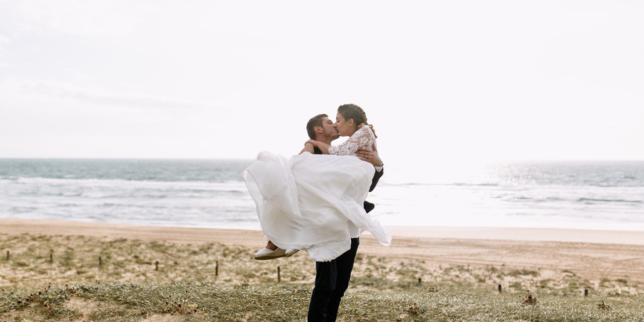 (Français) Edith & César : mariage sur la plage en Aquitaine