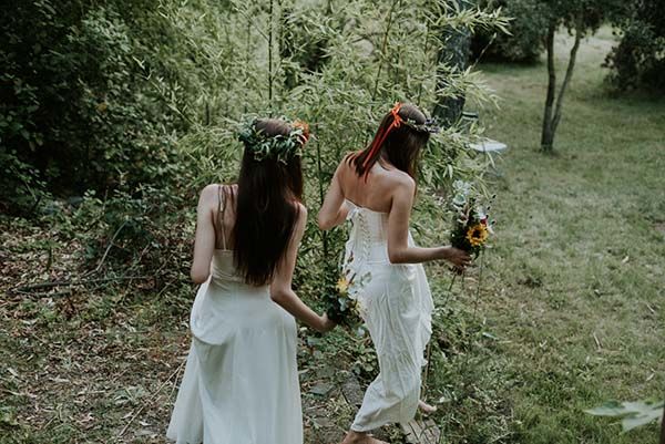 mariage bohême poetique pleine nature