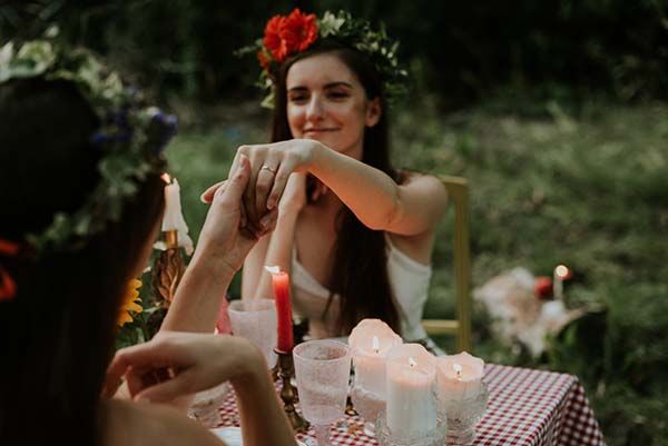 mariage bohême poetique pleine nature