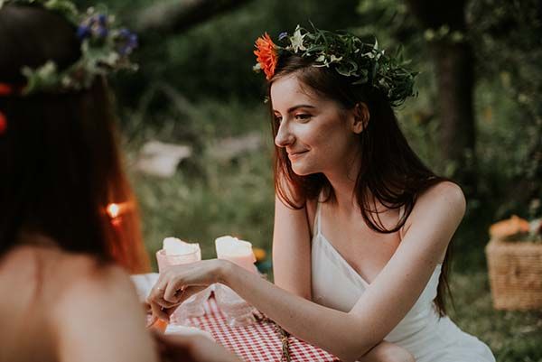 mariage bohême poetique pleine nature