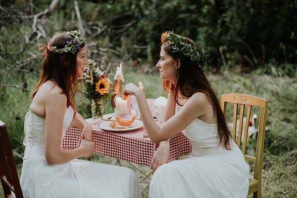 mariage bohême poetique pleine nature