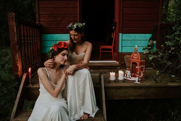 mariage bohême poetique pleine nature