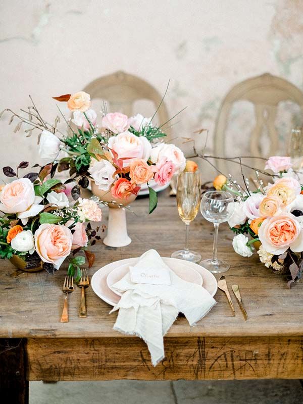 Inspirations mariage fleuri romantique