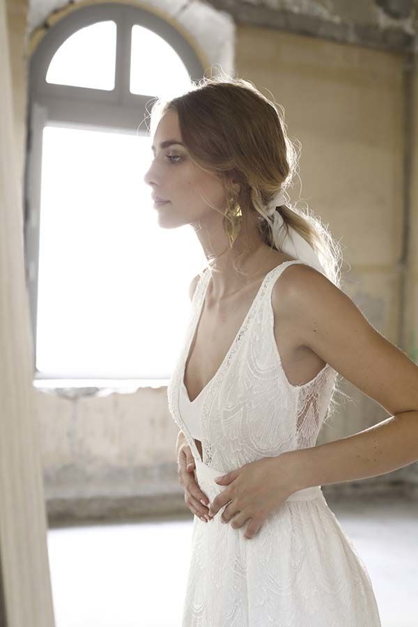 Caroline Takvorian robes mariée chic romantique