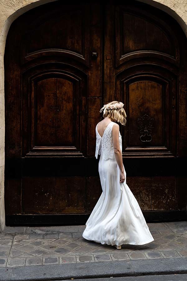 Harpe Pari robes mariée chic contemporaines