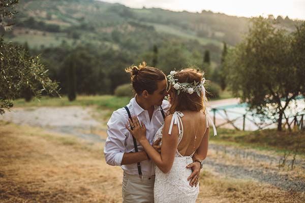 mariage décontracté en Toscane