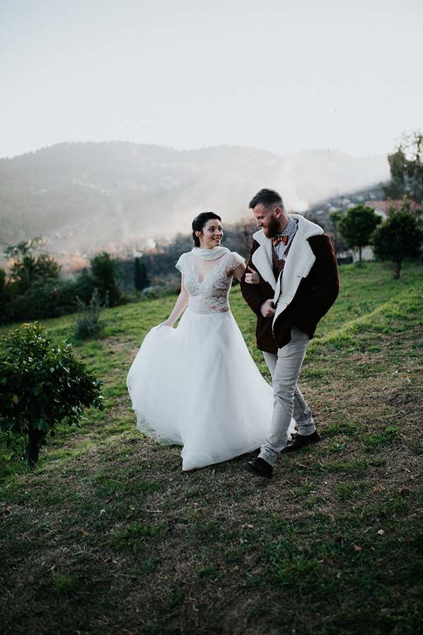 mariage romantique champêtre automne