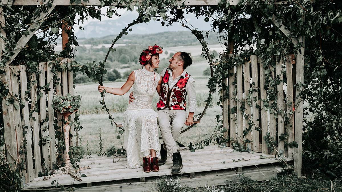 Bryony & Olivier, mariage vintage, coloré et international