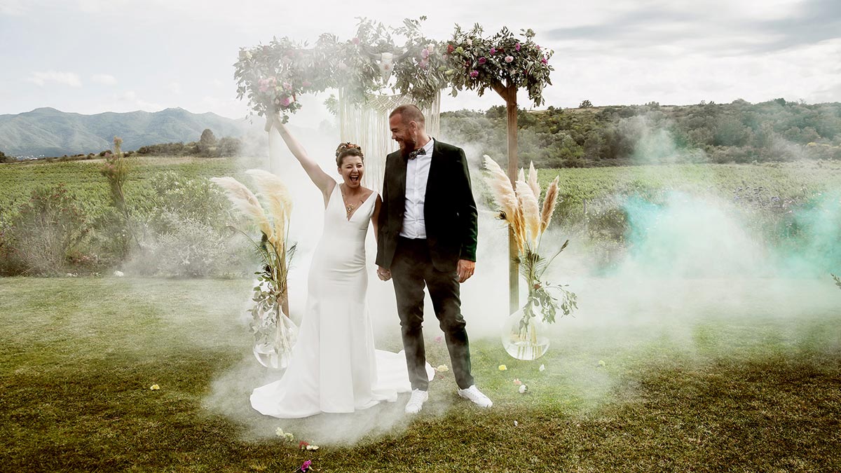 (Français) Lorraine et Nicolas, un mariage cool et champêtre en Occitanie