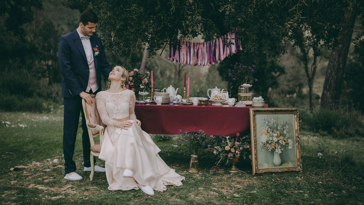 Inspirations pour un mariage romantique et hivernal au Castellet