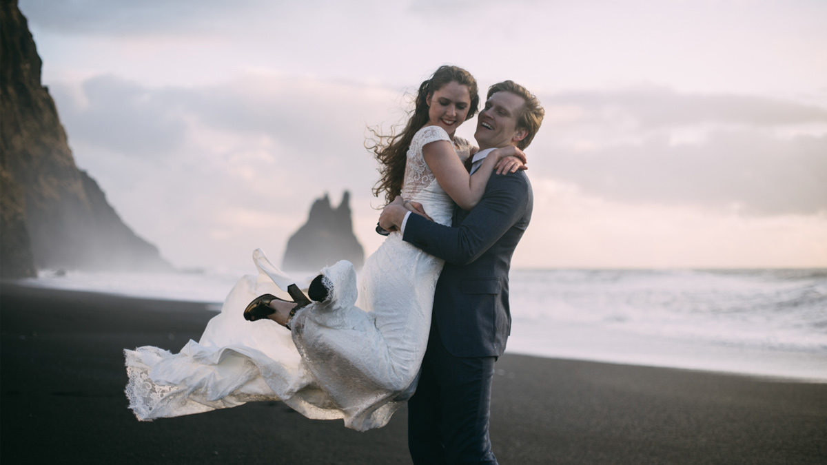 Inspirations pour un shooting mariage Day After en Islande
