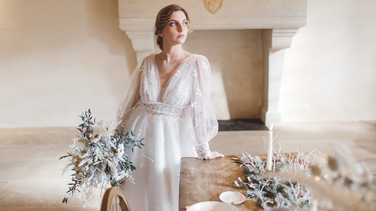 Idées pour un mariage élégant et bohème hivernal en Nouvelle Aquitaine