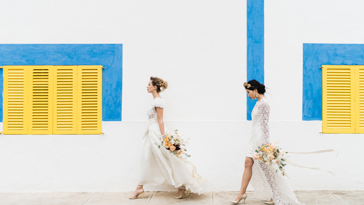 Idées pour un mariage coloré et moderne à Majorque