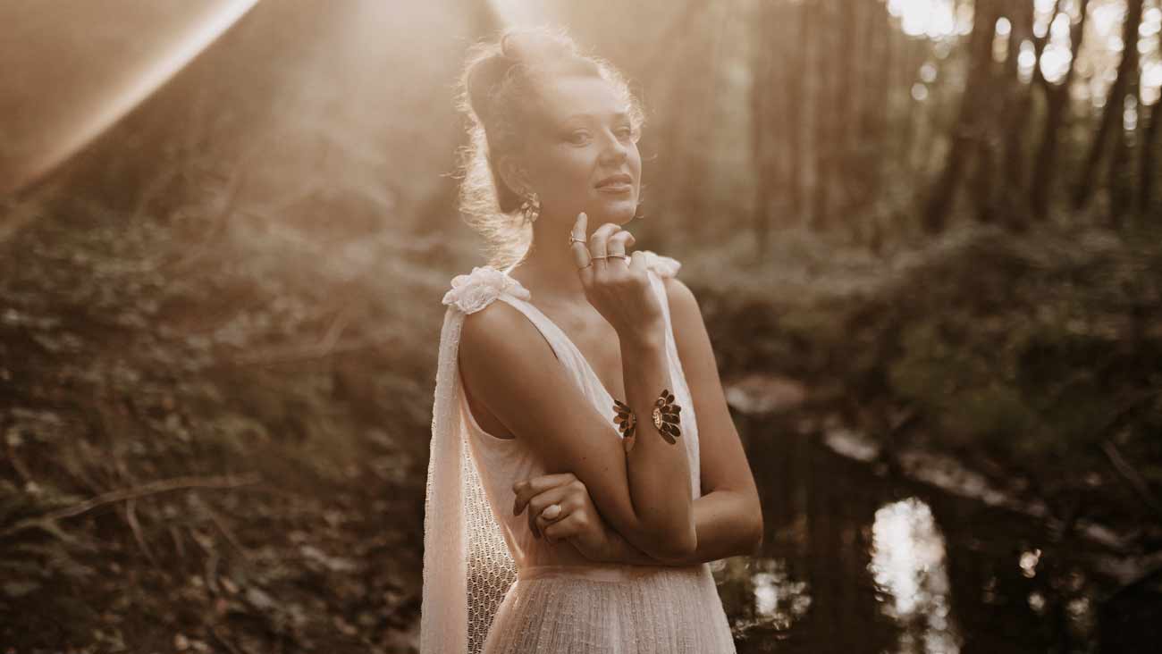 Une mariée glamour et sauvage