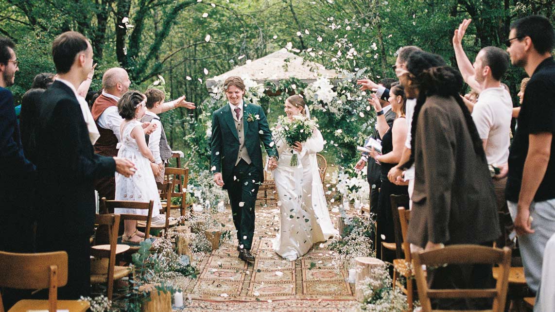 Marie et Sidaine, un mariage chic et romantique en dordogne