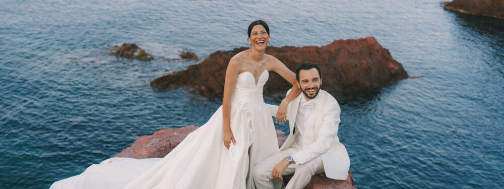 Cynthia & Florian, un mariage audacieux & ultra-stylé sur la Presqu’île du Cap Roux